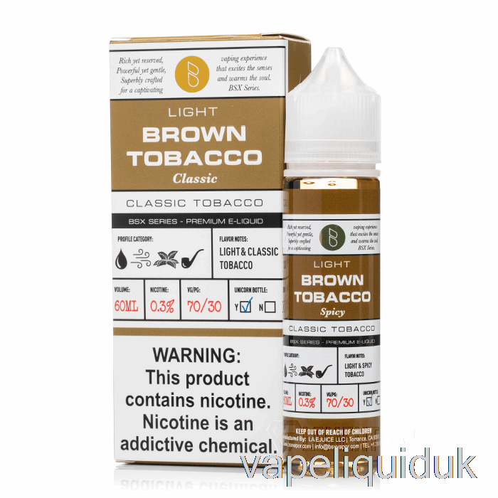Brown Tobacco - BSX Series - 60mL 6mg Vape Juice